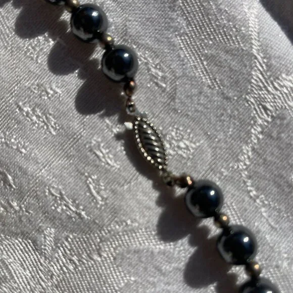 Hematite Necklace 30" New with Tag 95 grams - Picture 7 of 9